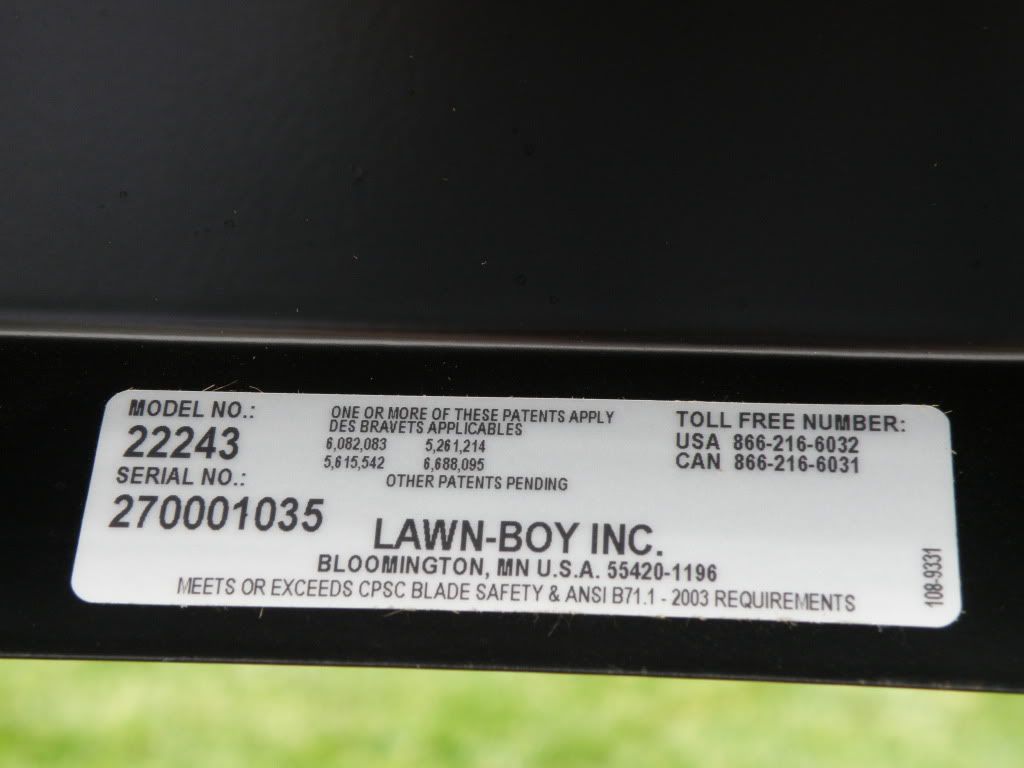 COMMERCIAL Lawn Boy Model Numbers My Tractor Forum